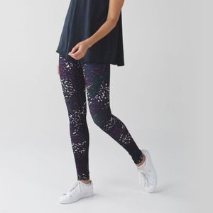 Lululemon Wunder‎ Under Pant III Shadow Wrap Multi Leggings Size 4